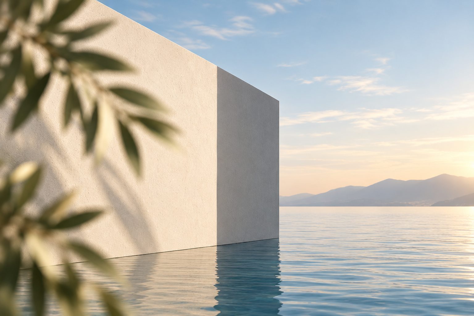 Ruhige Architektur am Wasser